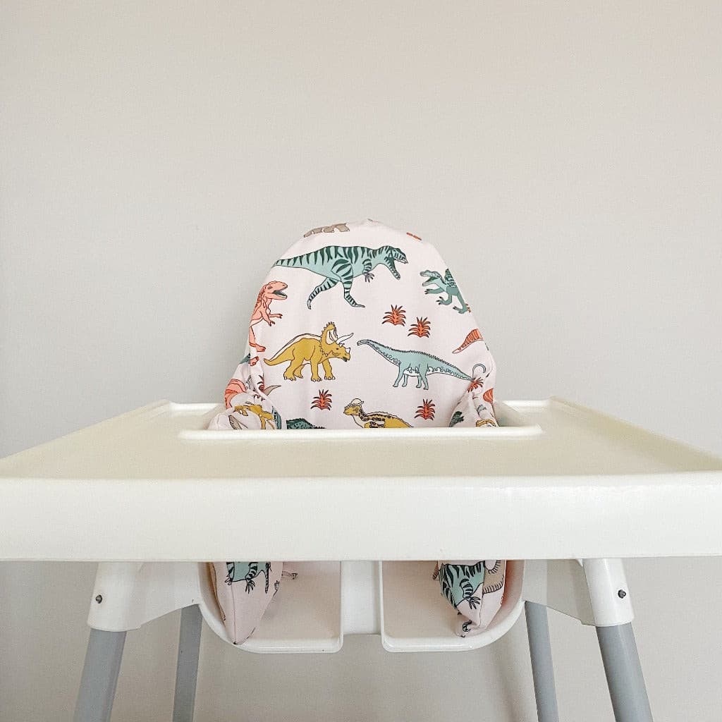 IKEA Highchair Cushion Cover - Retro Dinosaur Print | Bobbin and Bumble.