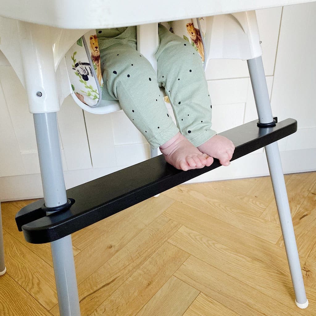 Black Wooden - IKEA Highchair Footrest | Bobbin and Bumble.