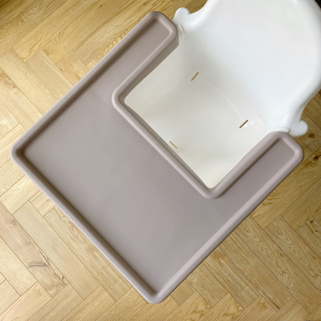 IKEA High chair Silicone Full Wrap Tray Placemat - Mushroom Taupe | Bobbin and Bumble.