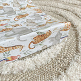 Anti-Roll Wedge Baby Changing Mat - Jungle Animals print | Bobbin and Bumble.