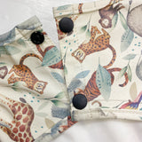 Long Sleeved Baby Bib - Jungle Animals Print | Bobbin and Bumble.