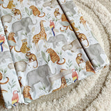 Deluxe Baby Changing Mat - Jungle Animals Print | Bobbin and Bumble.