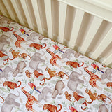 CLEARANCE: Jungle Animals Baby Cot Bed Sheet – Limited Stock | Bobbin and Bumble.