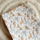 Anti-Roll Wedge Baby Changing Mat - Jungle Animals print | Bobbin and Bumble.