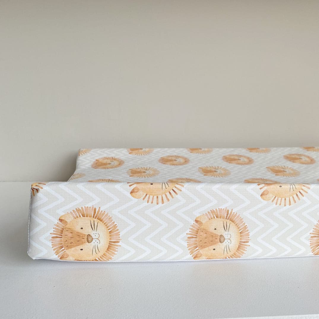 Anti-Roll Wedge Changing Mat - Lion Print | Bobbin and Bumble.