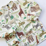 Long Sleeved Baby Bib - Safari Animals | Bobbin and Bumble.