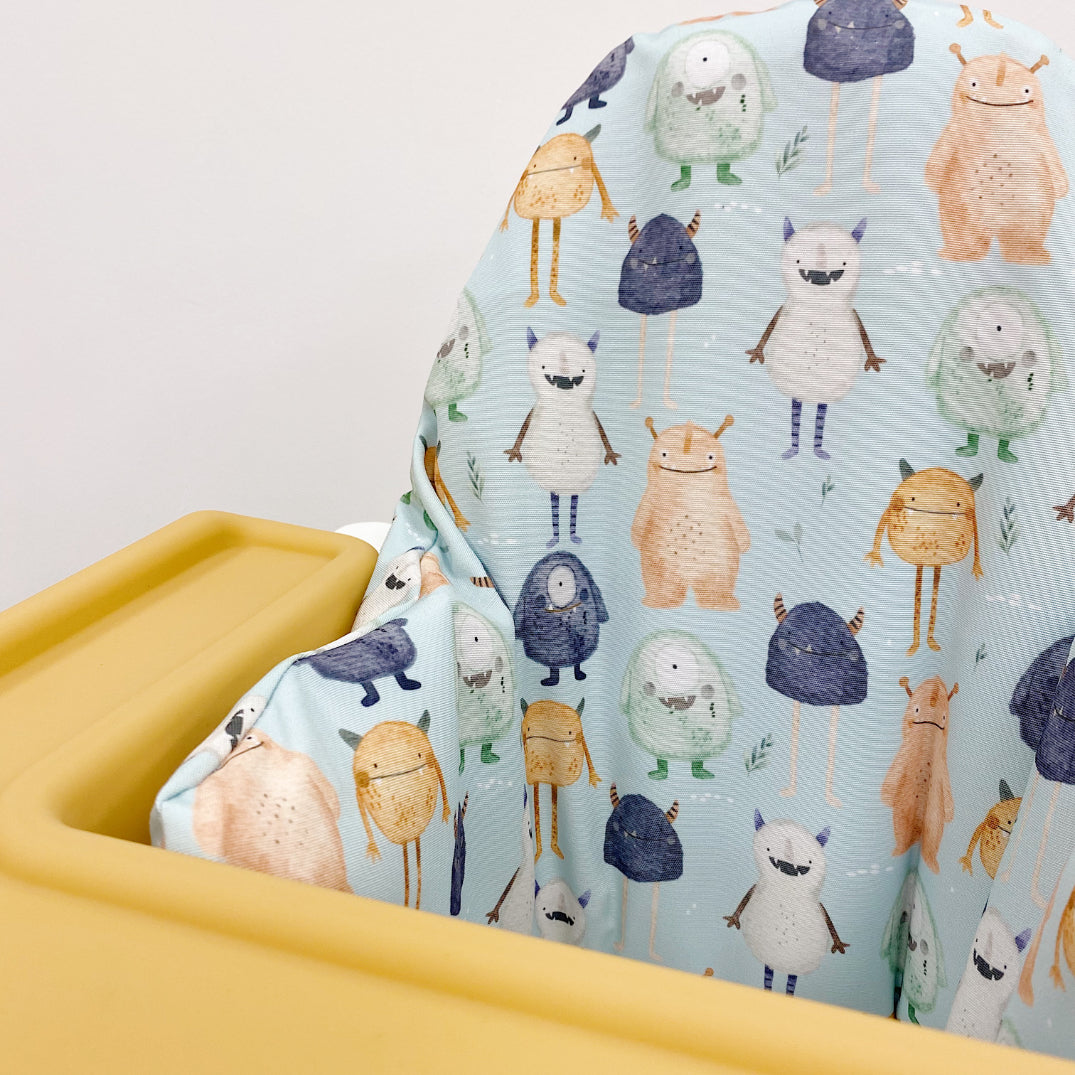 IKEA High Chair Cushion Cover - Little Monsters Print | Bobbin and Bumble.