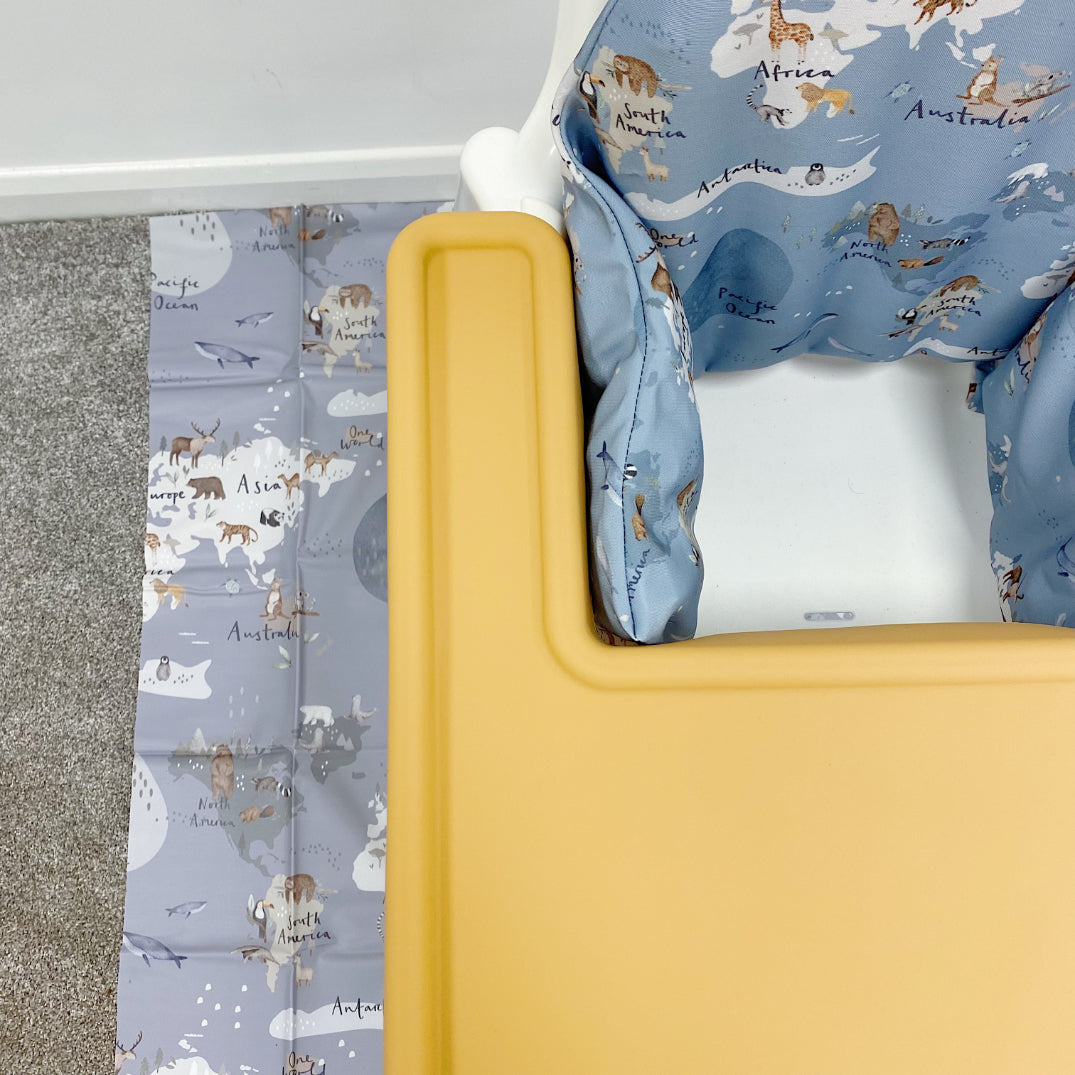 Splash Mat -  One World Print | Bobbin and Bumble.