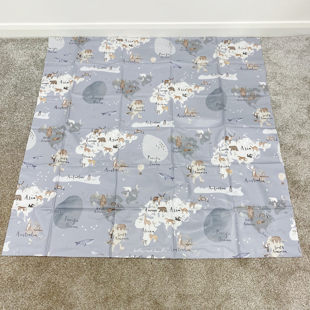 Splash Mat -  One World Print | Bobbin and Bumble.