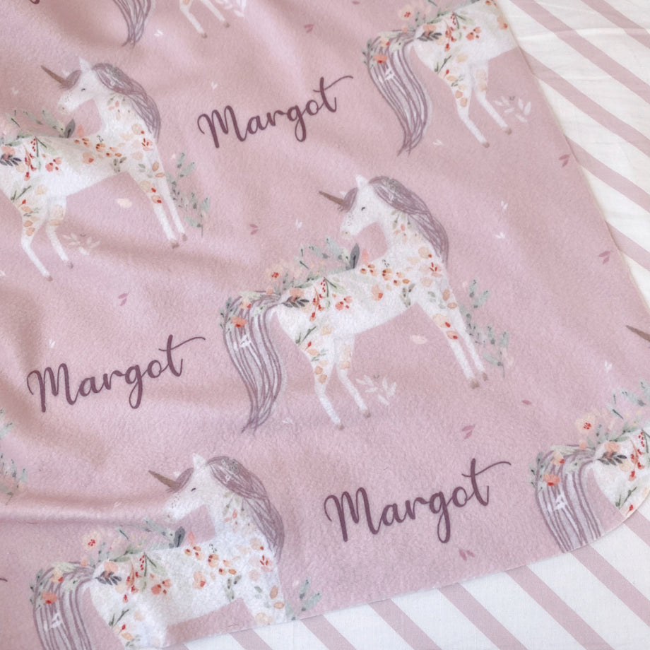 Personalised shop unicorn blanket