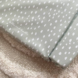 Deluxe Baby Changing Mat - Sage Green Spots Print | Bobbin and Bumble.