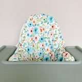 IKEA High Chair Cushion Cover - Blue Floral Print | Bobbin and Bumble.