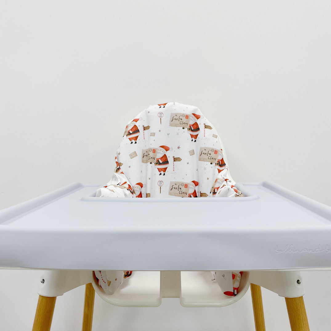 Christmas IKEA High Chair Cushion Cover - A Letter to Santa Print | Bobbin and Bumble.