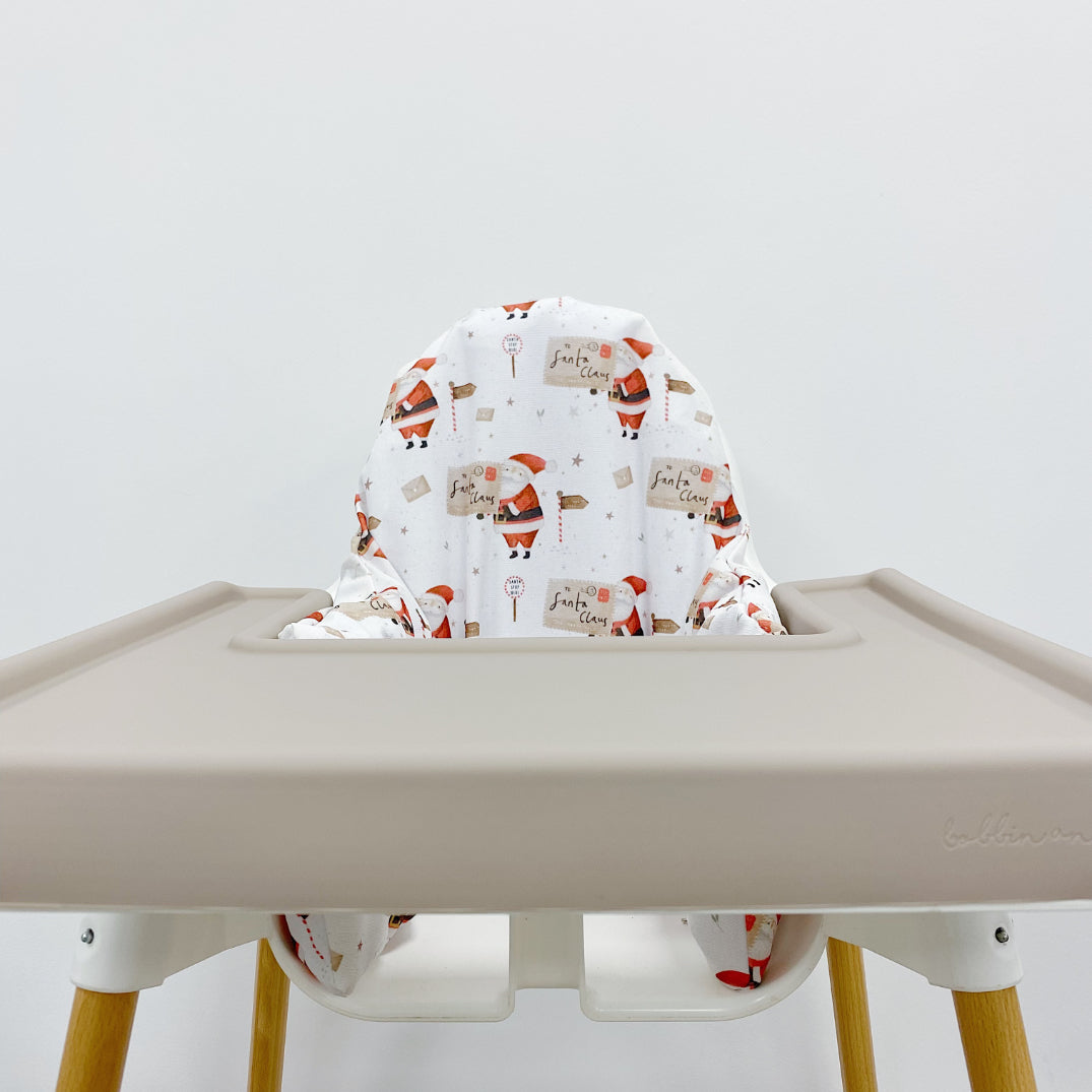 Christmas IKEA High Chair Cushion Cover - A Letter to Santa Print | Bobbin and Bumble.