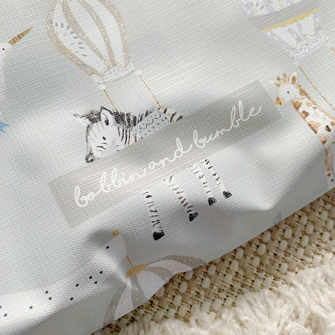 Deluxe Baby Changing Mat - Hot Air Balloons Print | Bobbin and Bumble.