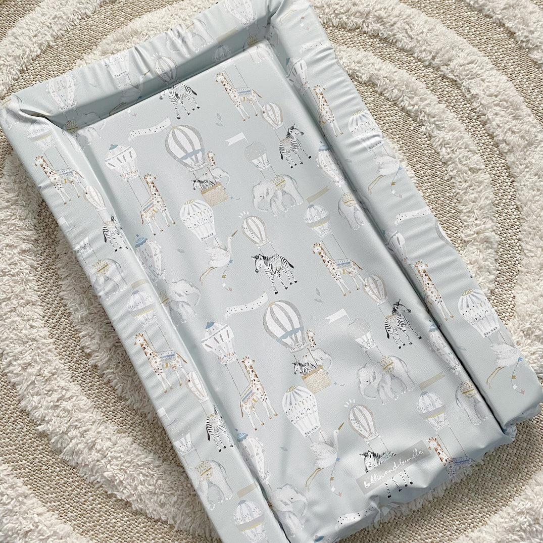 Deluxe Baby Changing Mat - Hot Air Balloons Print | Bobbin and Bumble.