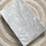 Anti-Roll Wedge Baby Changing Mat - Blue Hot Air Balloons Print | Bobbin and Bumble.