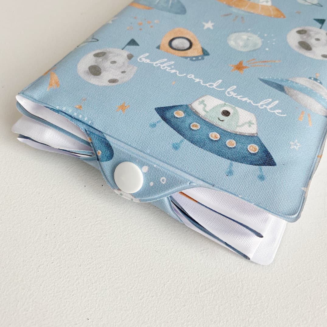 Folding Baby Changing Mat - Space Print | Bobbin and Bumble.