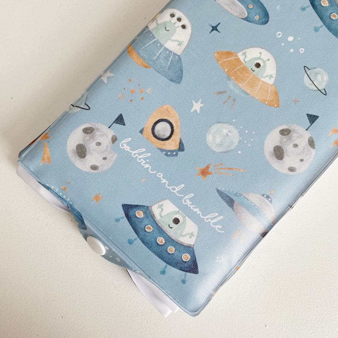 Folding Baby Changing Mat - Space Print | Bobbin and Bumble.