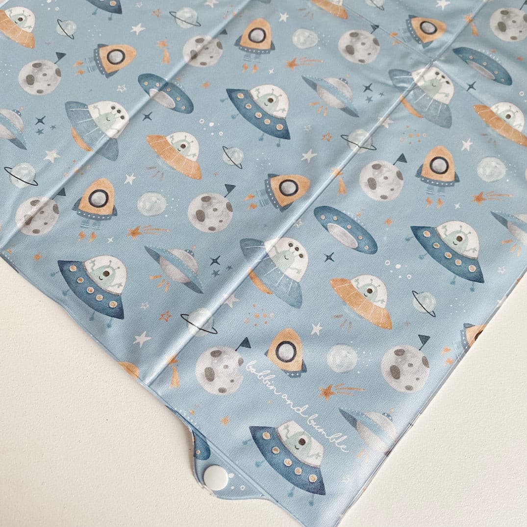 Folding Baby Changing Mat - Space Print | Bobbin and Bumble.