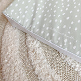 Anti-Roll Wedge Changing Mat - Sage Green Spotty Print | Bobbin and Bumble.