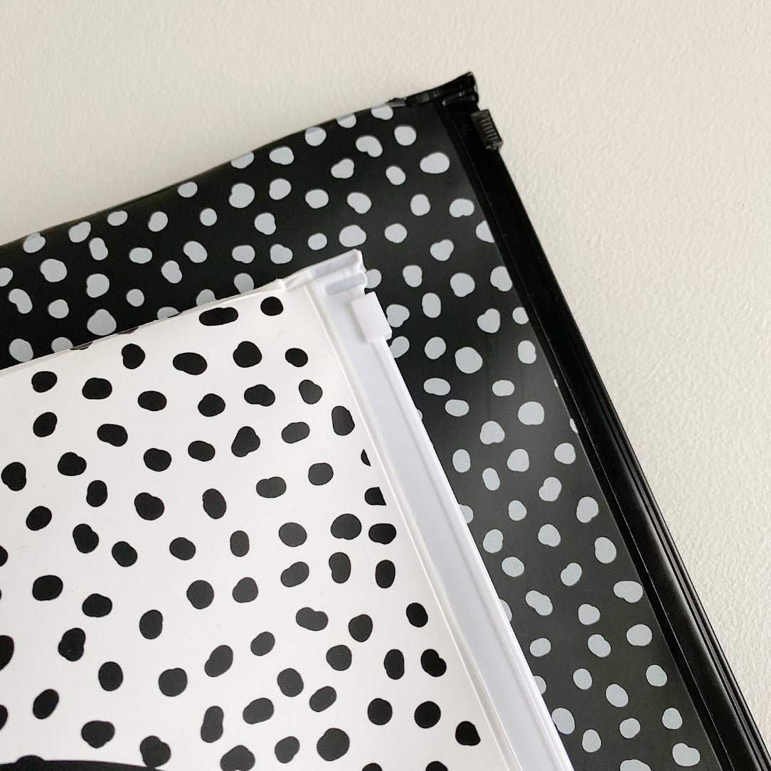 Unisex Zip Lock Hospital Organiser Bags - Spotty Print | Bobbin and Bumble.