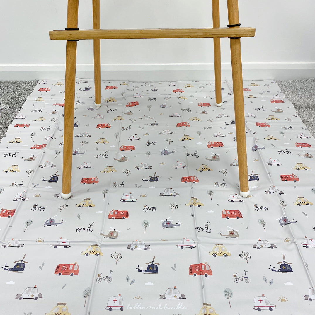 Splash mat -  Traffic Print | Bobbin and Bumble.