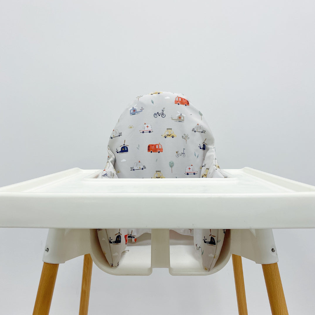 IKEA Highchair Cushion Cover - Traffic Print | Bobbin and Bumble.