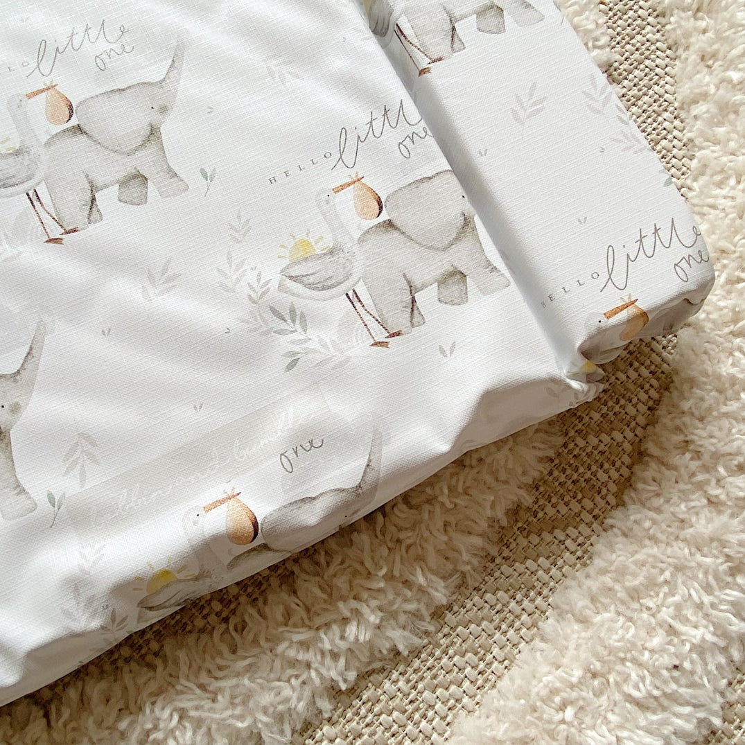 Deluxe Baby Changing Mat - Hello Baby Unisex Print | Bobbin and Bumble.