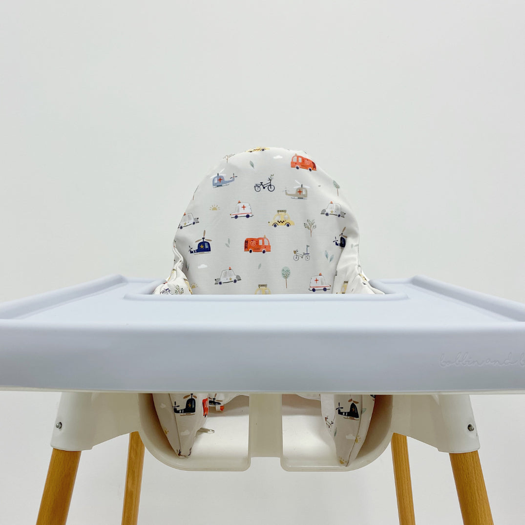 IKEA Highchair Cushion Cover - Traffic Print | Bobbin and Bumble.