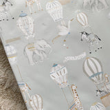 Anti-Roll Wedge Baby Changing Mat - Blue Hot Air Balloons Print | Bobbin and Bumble.