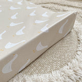 Anti-Roll Wedge Baby Changing Mat - Splash Goose print | Bobbin and Bumble.