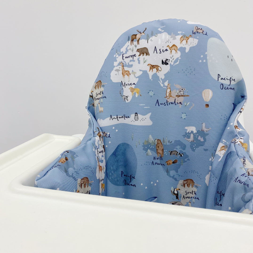 IKEA High Chair Cushion Cover - One World Print | Bobbin and Bumble.