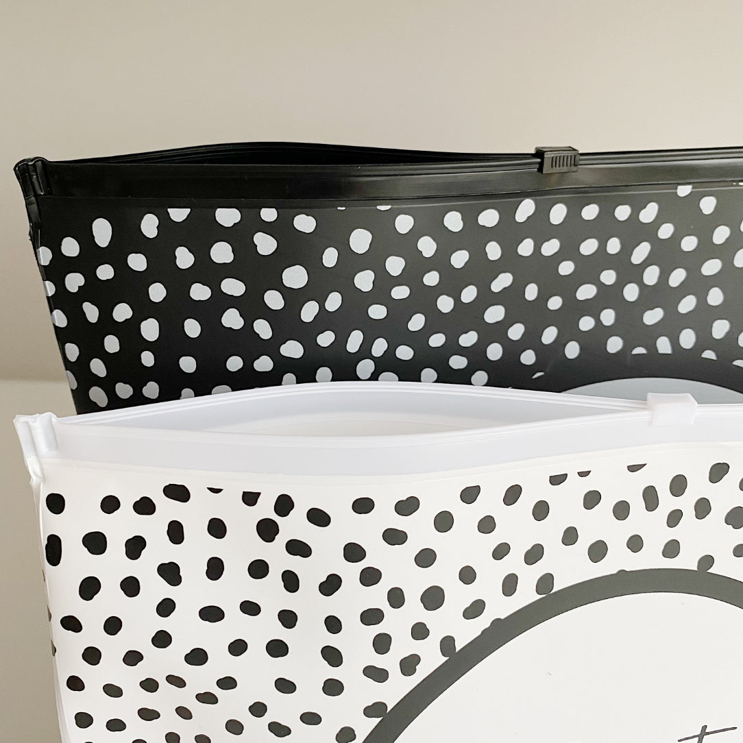 Unisex Zip Lock Hospital Organiser Bags - Spotty Print | Bobbin and Bumble.